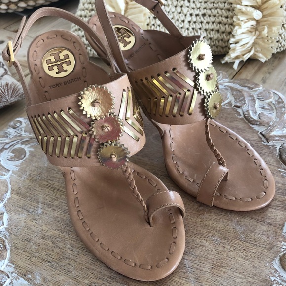 ⭐️HP! Tory Burch Caylan Sandals. Size 8.5, 5” heel. Unworn. - Picture 2 of 14